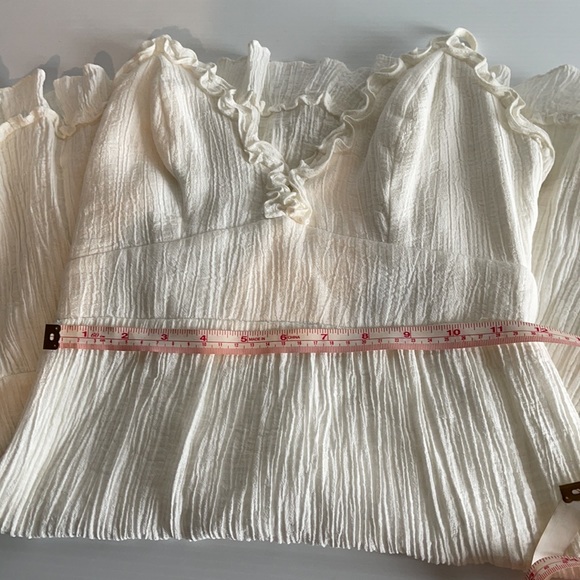 WILDFIRE Size 6 White Lined Summer DressAdjustable - Picture 11 of 12